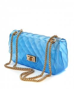 Quilted Jelly Mini Crossbody 7083 BLUE